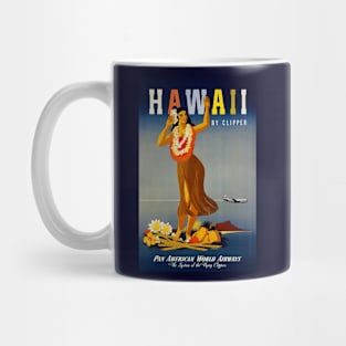 Vintage Travel Poster - Hawaii Hula Mug